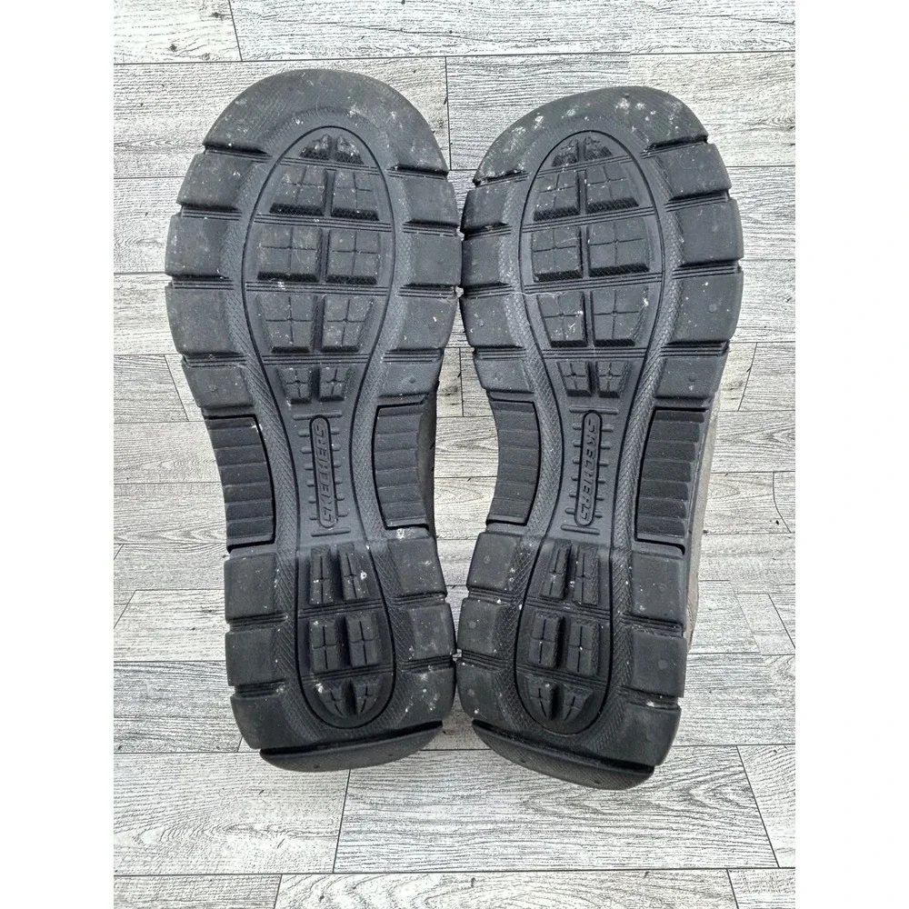 Skechers Men Relaxed Fit Memory Foam Slip On Leather Loafers Gray 51292 Size 14
